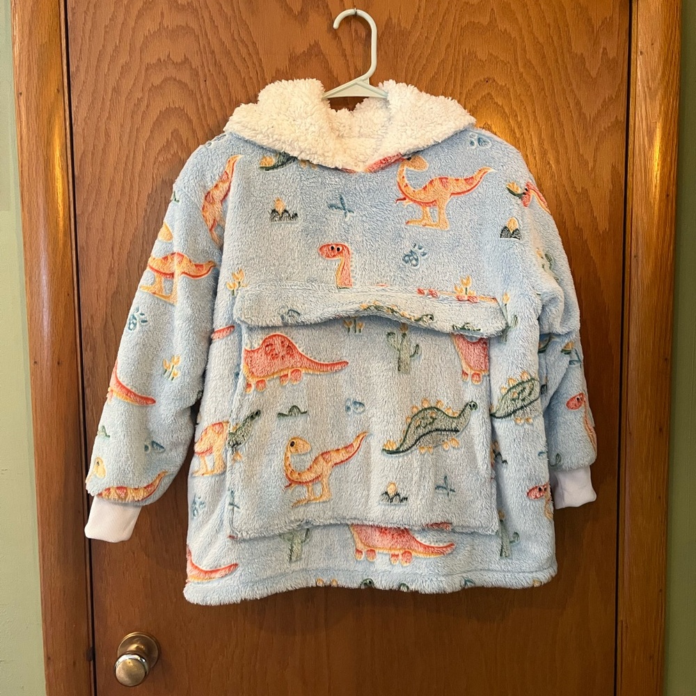 Cozy Dinosaur Print Snuggle Hoodie